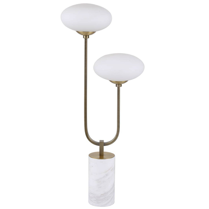 Oval Balls Mushrooms Table Lamp Brass Латунь Прозрачный белый в Саратове | Loft Concept 