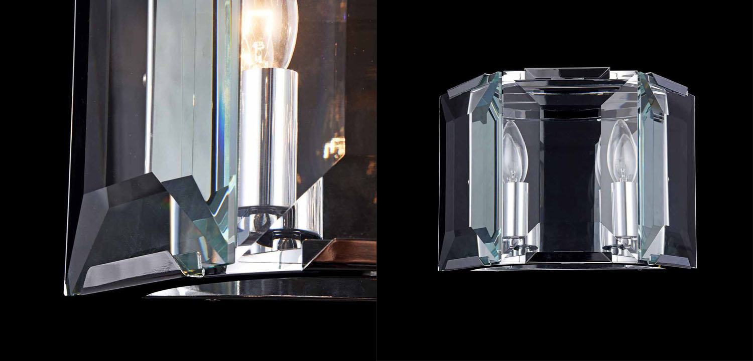 Бра Lari Harlow Crystal Round chrome - фото