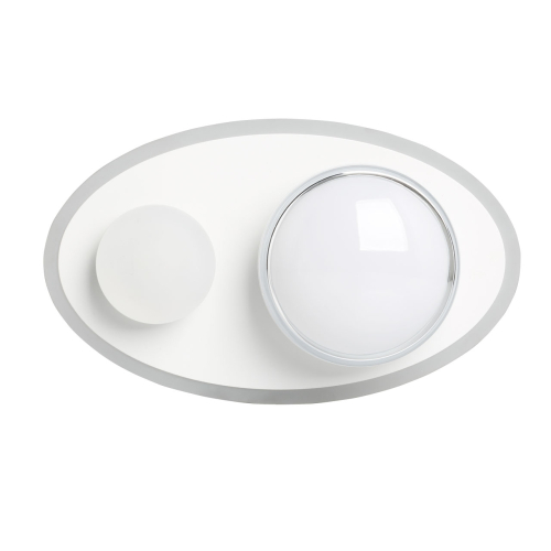 Бра овальной формы белого цвета с 2-мя лампами Lunar Pebbles Белый в Саратове | Loft Concept 