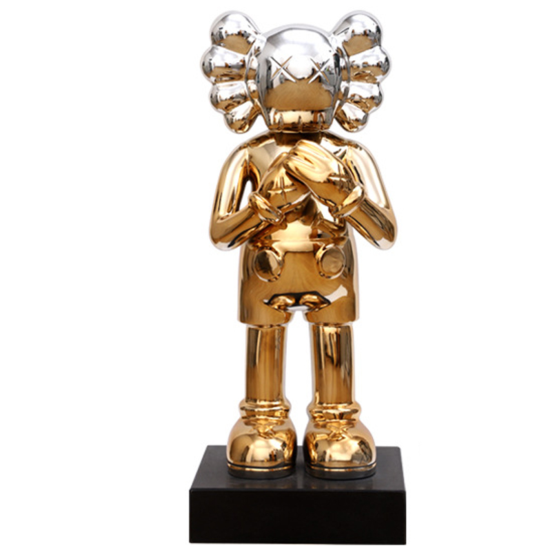 Статуэтка KAWS Gradient Gold Silver on stand Золотой Серебряный в Саратове | Loft Concept 