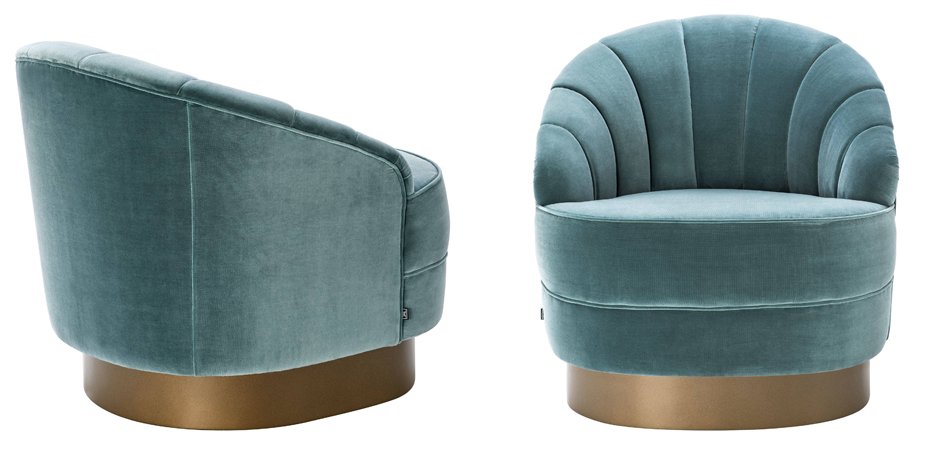 Кресло Eichholtz Chair Hadley Turquoise Кресло Eichholtz Chair Hadley Turquoise - Loft-Concept в Саратове