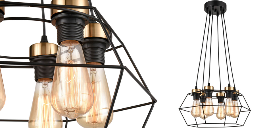 Люстра Loft Wire Cage Black lamp 6 Люстра Loft Wire Cage Black lamp 6 - Loft-Concept в Саратове