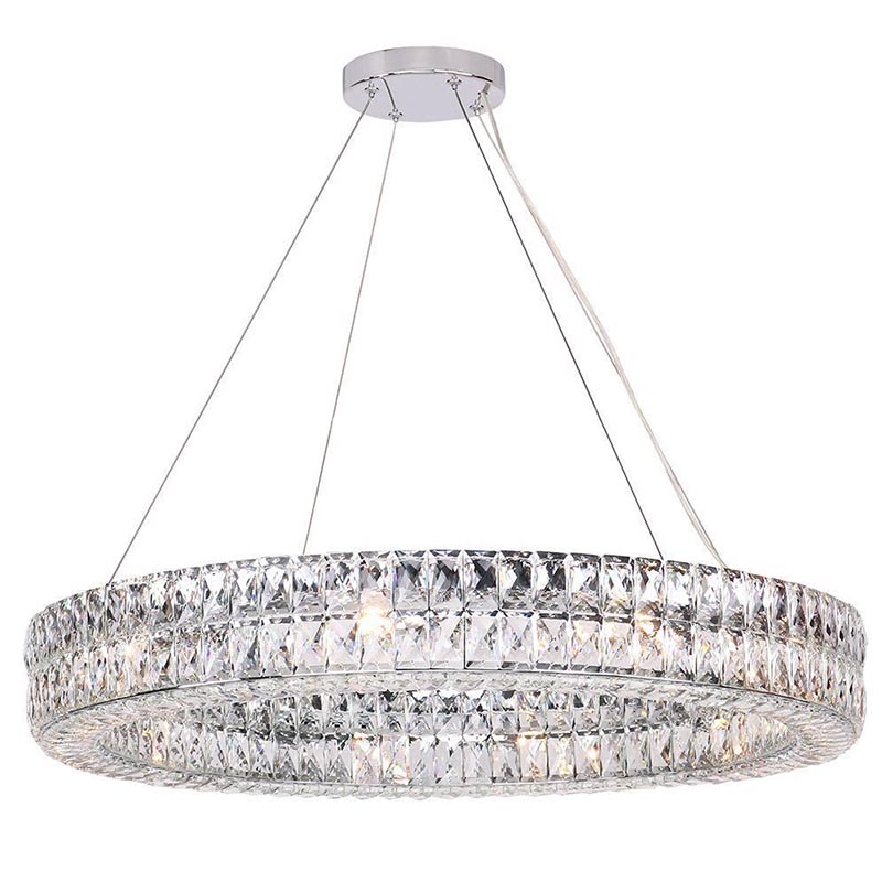 Люстра Crystal Regena Chrome Chandelier 18 Хром Прозрачный (Transparent) в Саратове | Loft Concept 