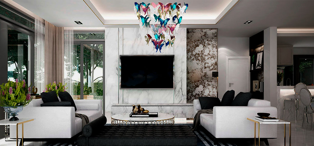 Люстра Цветные Бабочки Жемчужно-серая база Night Butterflies Chandelier Multi Color - фото №2