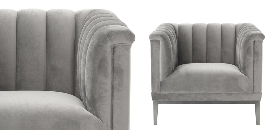 Кресло Eichholtz Chair Raffles Grey Кресло Eichholtz Chair Raffles Grey - Loft-Concept в Саратове