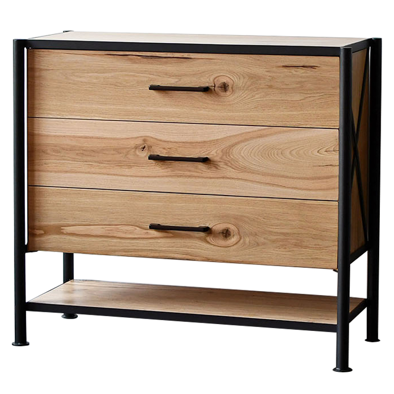 Комод в стиле лофт Terrence Industrial Metal Rust Chest of Drawers Древесина Черный Комод в стиле лофт Terrence Industrial Metal Rust Chest of Drawers Древесина Черный в Саратове | Loft Concept