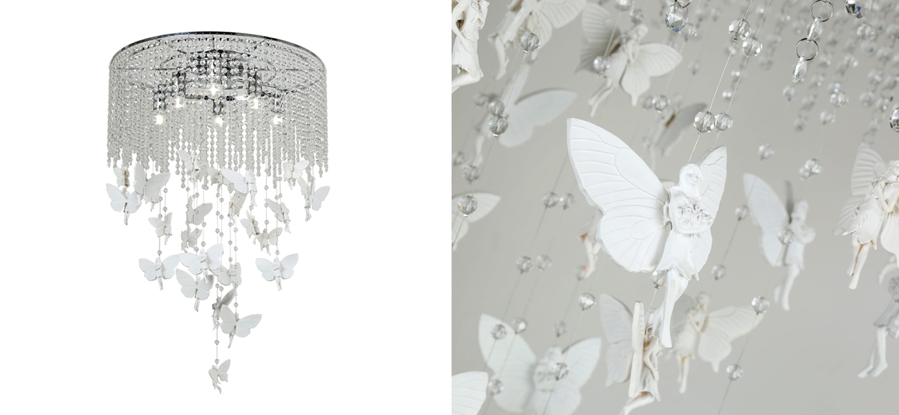 Люстра 2в1 с подвесками в форме феи Fairy House D60 см - фото №1