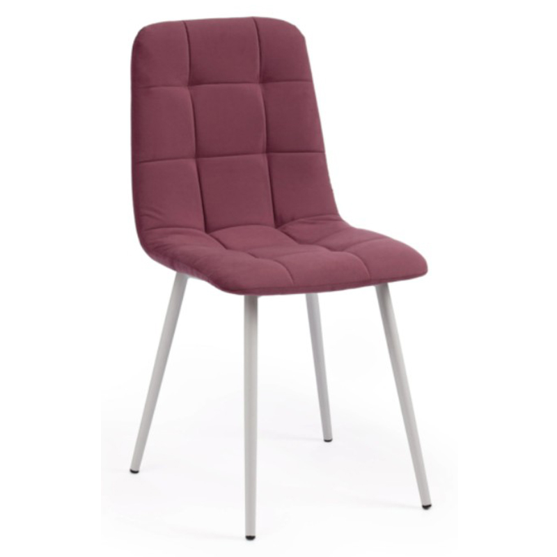Стул Nancy Velour Plum Chair Сливовый (Plum) Белый Стул Nancy Velour Plum Chair Сливовый (Plum) Белый в Саратове | Loft Concept