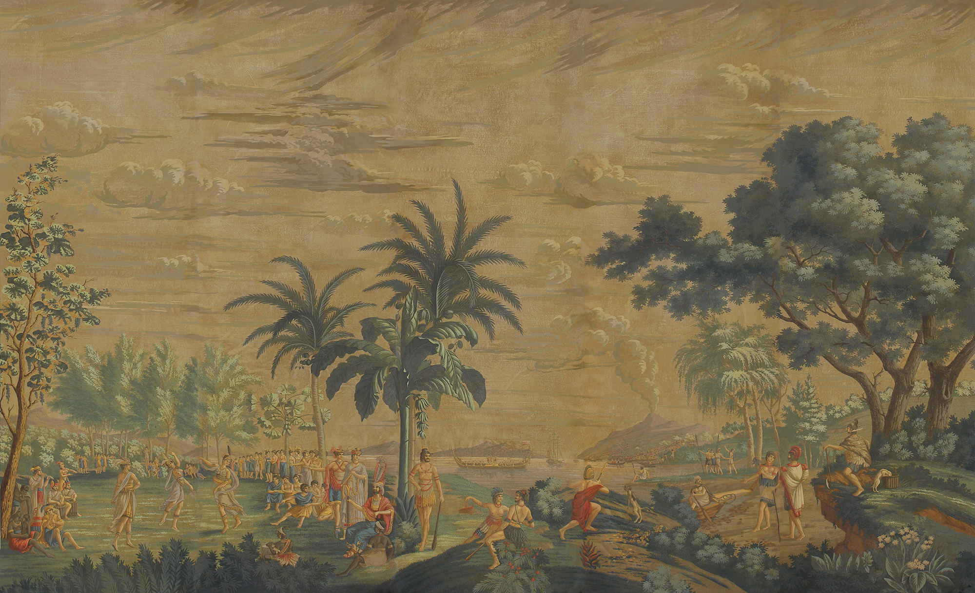 Обои ручная роспись Les Sauvages de la Mer Pacifique Charvet on antique scenic Xuan paper Обои ручная роспись Les Sauvages de la Mer Pacifique Charvet on antique scenic Xuan paper - постер Loft-Concept в Саратове