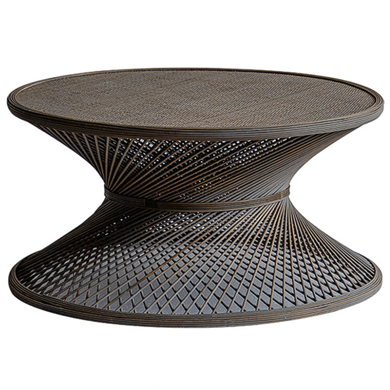 Кофейный стол Zaire Wicker Coffee Table Dark Коричневый в Саратове | Loft Concept 