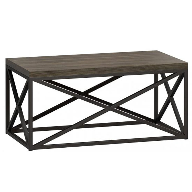 Кофейный стол Industrial Oak Geometric Coffee Table Серый Черный в Саратове | Loft Concept 