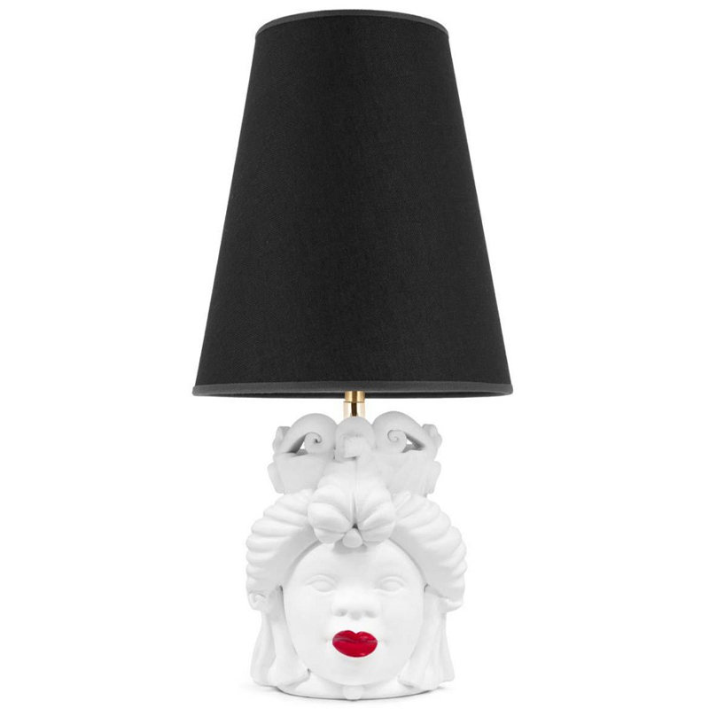 Настольная лампа Table Lamp Moro Lady Small Lipstick Black Белый Черный Красный в Саратове | Loft Concept 