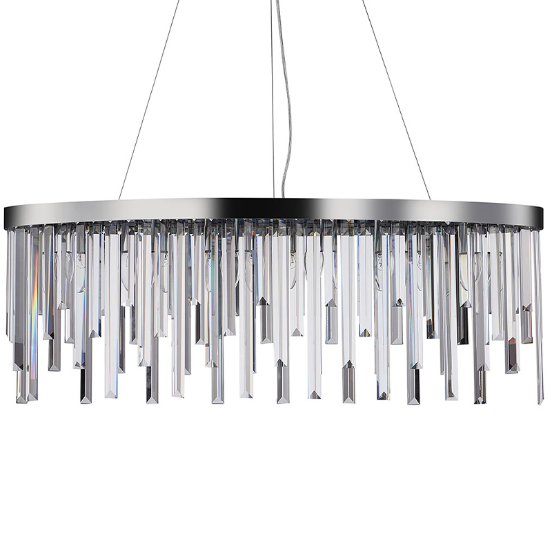 Люстра Bennett Oval Chandelier chrome 90 Хром Прозрачный в Саратове | Loft Concept 