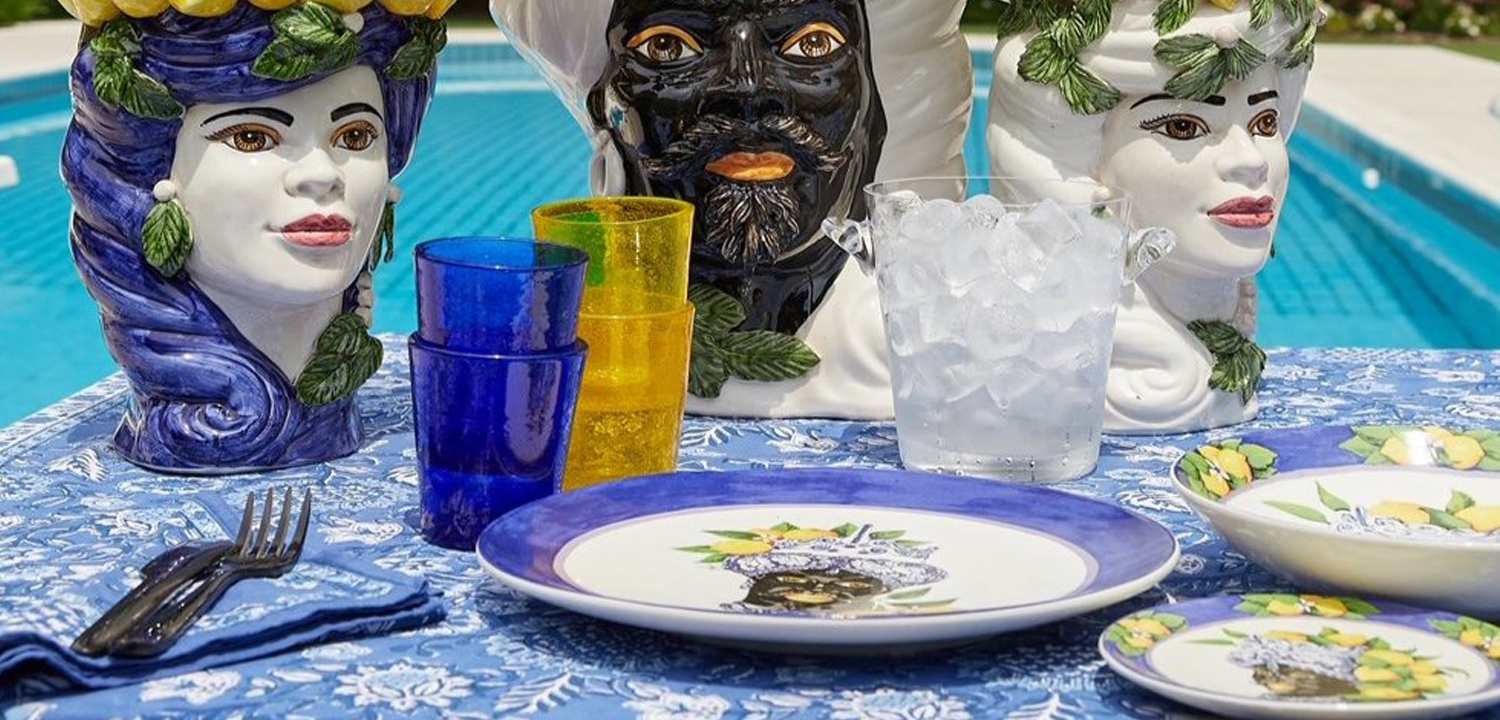 Тарелка Abhika SOUP PLATE MORO HEAD D 22,5 Blue - фото №3