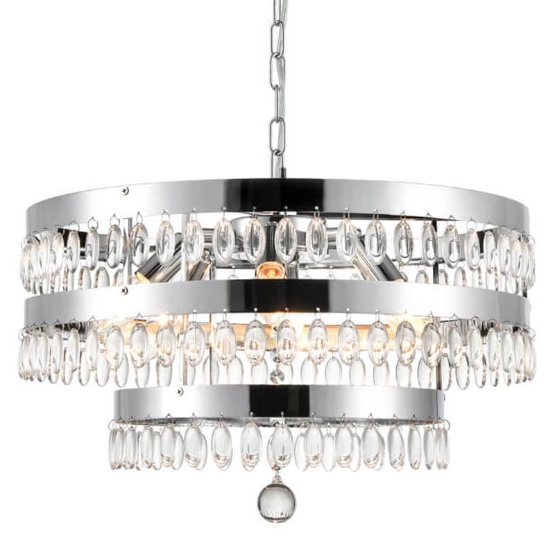 Люстра Oberon Chandelier chrome 50 Прозрачный (Transparent) Хром в Саратове | Loft Concept 