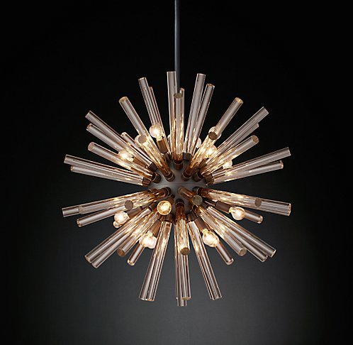 Светильник Crystal Starburst Chandelier Round Черный в Саратове | Loft Concept 