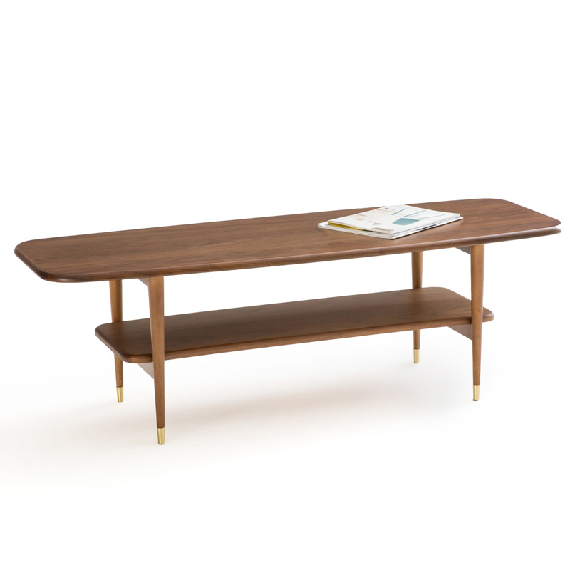 Кофейный стол Truls Coffee table Орех Латунь Кофейный стол Truls Coffee table Орех Латунь в Саратове | Loft Concept