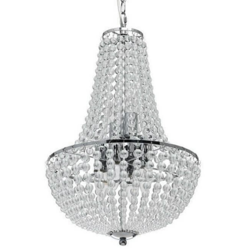 Люстра Virginia Clear Beads Chandelier chrome Хром Прозрачное Стекло в Саратове | Loft Concept 