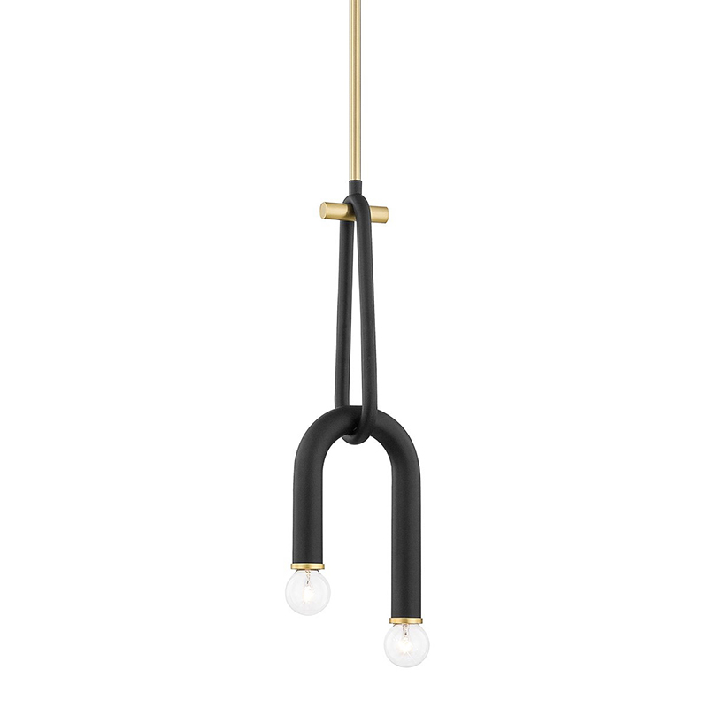 Светильник Paulson floppy pendant gold Черный Золотой в Саратове | Loft Concept 