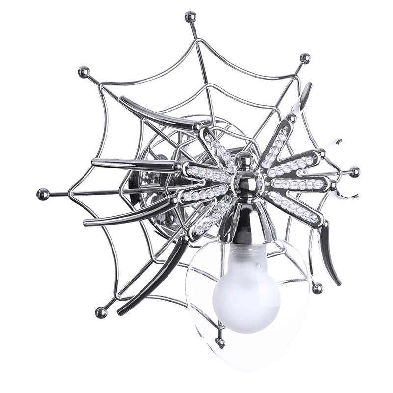 Бра Паук с паутиной Spiders lamp  Серебряный в Саратове | Loft Concept 