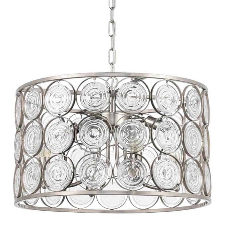 Люстра Edalina Chandelier nickel satin 50 Прозрачный (Transparent) Никель Сатин в Саратове | Loft Concept 