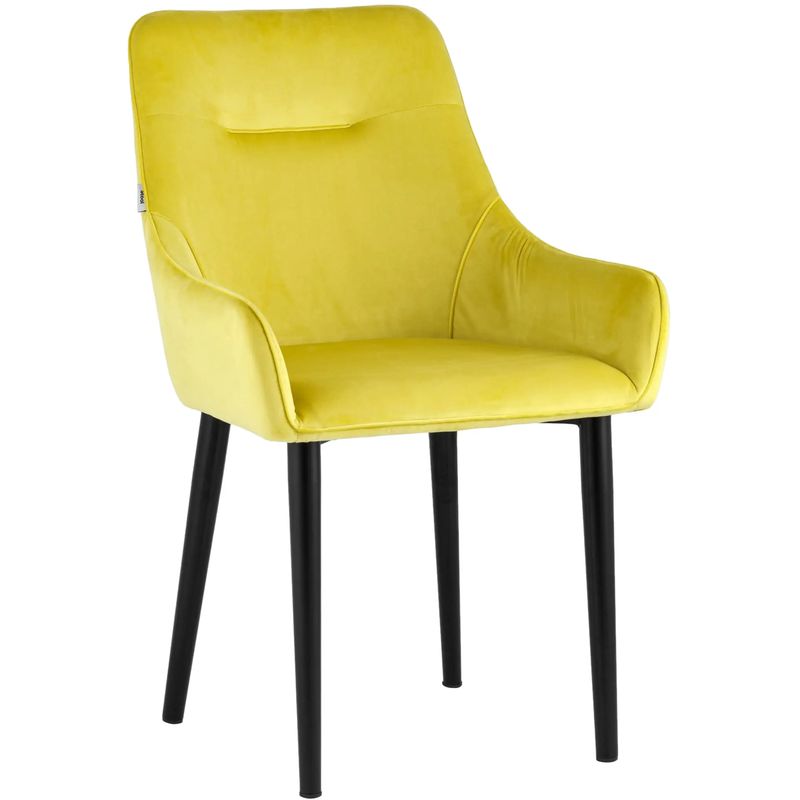Стул Joan Chair Желтый Велюр Желтый Черный Стул Joan Chair Желтый Велюр Желтый Черный в Саратове | Loft Concept