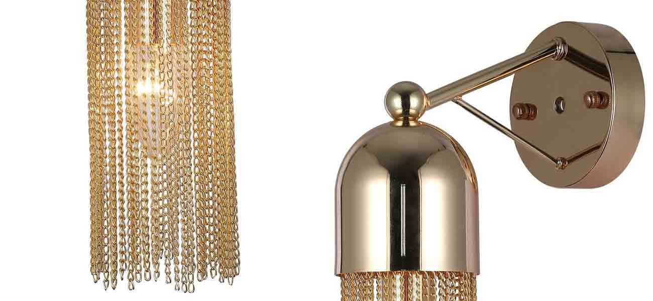 Бра с декором из цепочек ATLANTIS CHAIN - фото