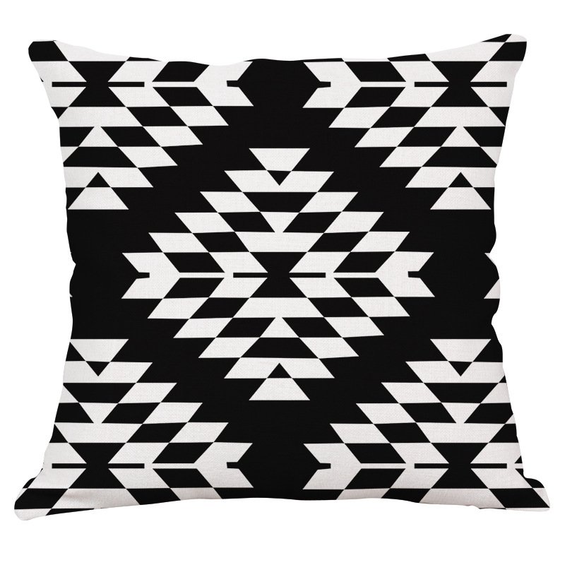 Декоративная подушка Black and White Pattern #3 Черно-белый в Саратове | Loft Concept 