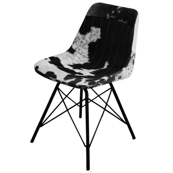 Стул Stlye Cowhide Chair Черно-белый в Саратове | Loft Concept 