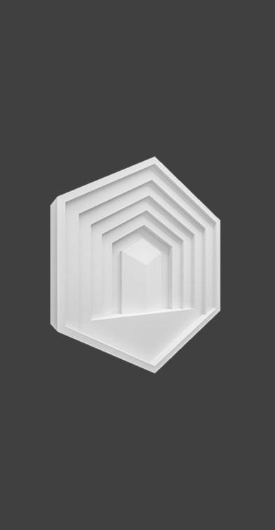 Гипсовая 3D Панель HEXAGON TEMPLE в Саратове