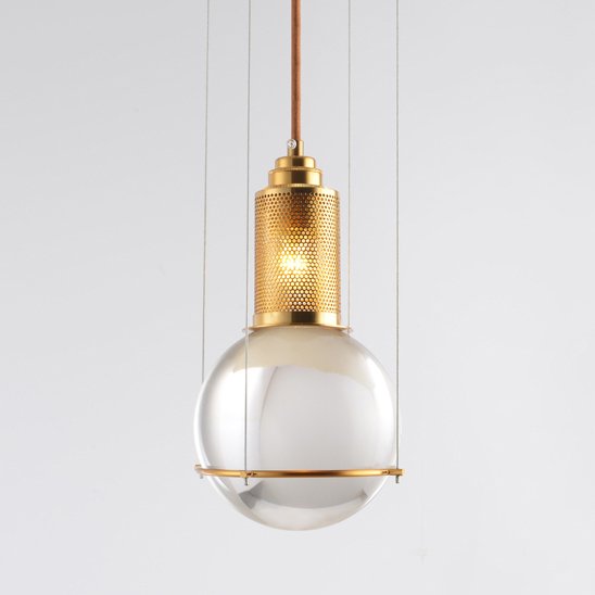 Подвесной светильник CARLYLE COLLECTIVE RAIN DROP PENDANT Латунь Прозрачное Стекло в Саратове | Loft Concept 