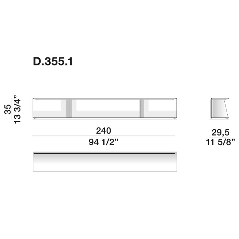 Дизайнерская подвесная полка Gio Ponti D.355.1 - D.355.2 Hanging Bookcase в Саратове