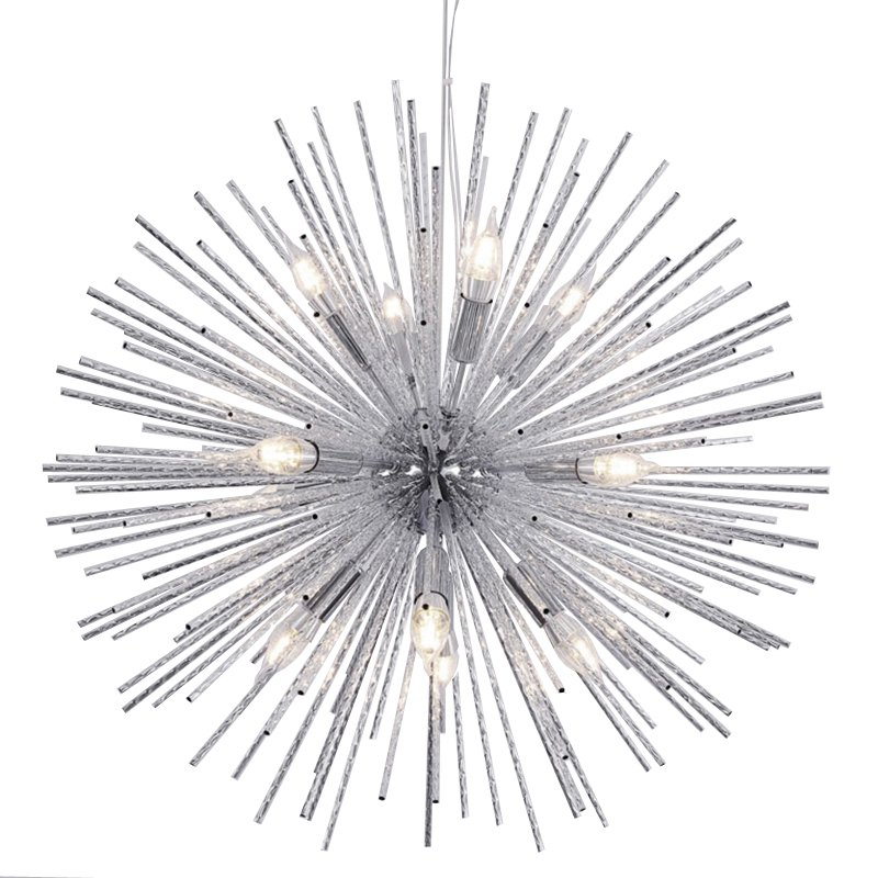 Люстра Sputnik Silver Chandelier Серебряный в Саратове | Loft Concept 