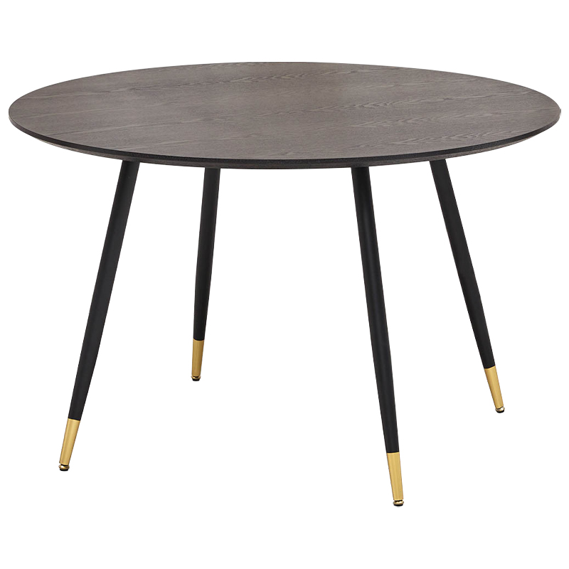 Круглый обеденный стол Mateo Round Dinner Table Коричневый Латунь в Саратове | Loft Concept 