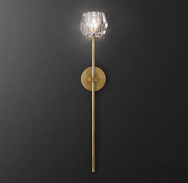 Бра RH Boule de Cristal Long Sconce Brass Латунь в Саратове | Loft Concept 