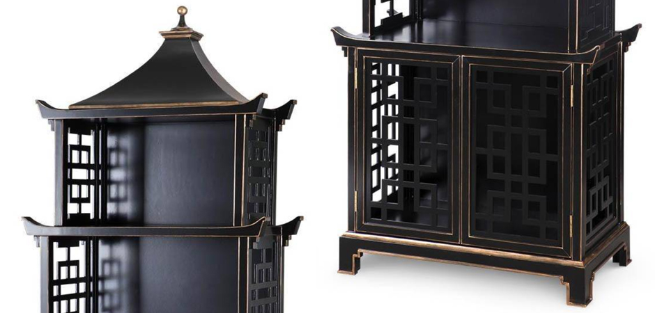Стеллаж Черная Пагода Bungalow 5 Pagoda Black Wood Стеллаж Черная Пагода Bungalow 5 Pagoda Black Wood - Loft-Concept в Саратове