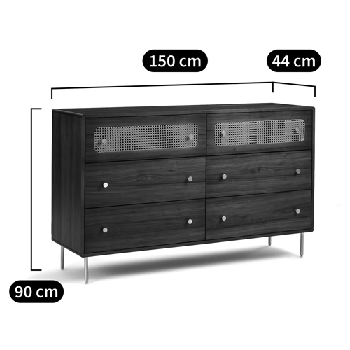 Комод с 6-ю ящиками с декором из ротанга Degarmo Chest of Drawers Комод с 6-ю ящиками с декором из ротанга Degarmo Chest of Drawers в Саратове