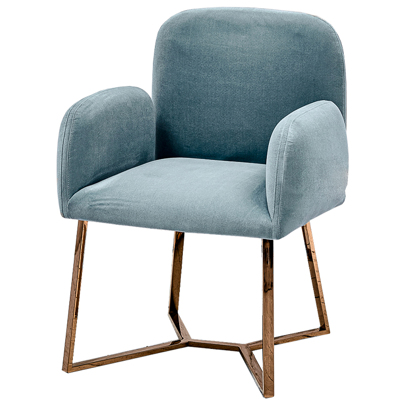 Стул Clifford Stool Pastel Blue Голубой пастельный Розовое золото в Саратове | Loft Concept 