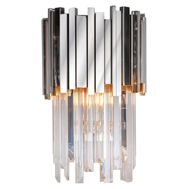 Бра Luxxu Modern Cascade Wall Lamp Silver 40 Прозрачное Стекло Серебряный в Саратове | Loft Concept 