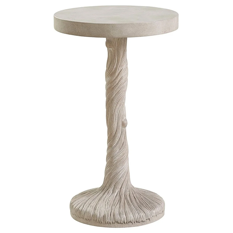 Приставной стол Barclay Butera Malibu Saddle Peak Round Accent Table Бежевый в Саратове | Loft Concept 