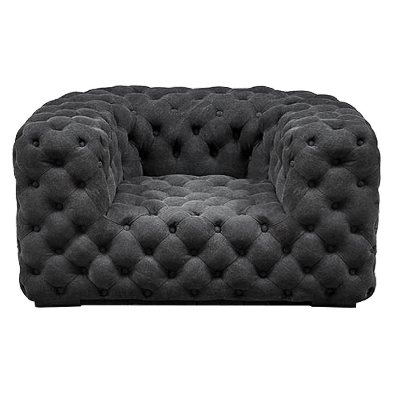 Кресло Soho Tufted Graphite Armchair Графит в Саратове | Loft Concept 