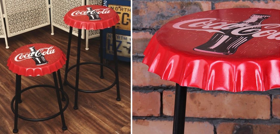 Барный стул Bottle Cap Coca & Cola Барный стул Bottle Cap Coca & Cola - Loft-Concept в Саратове