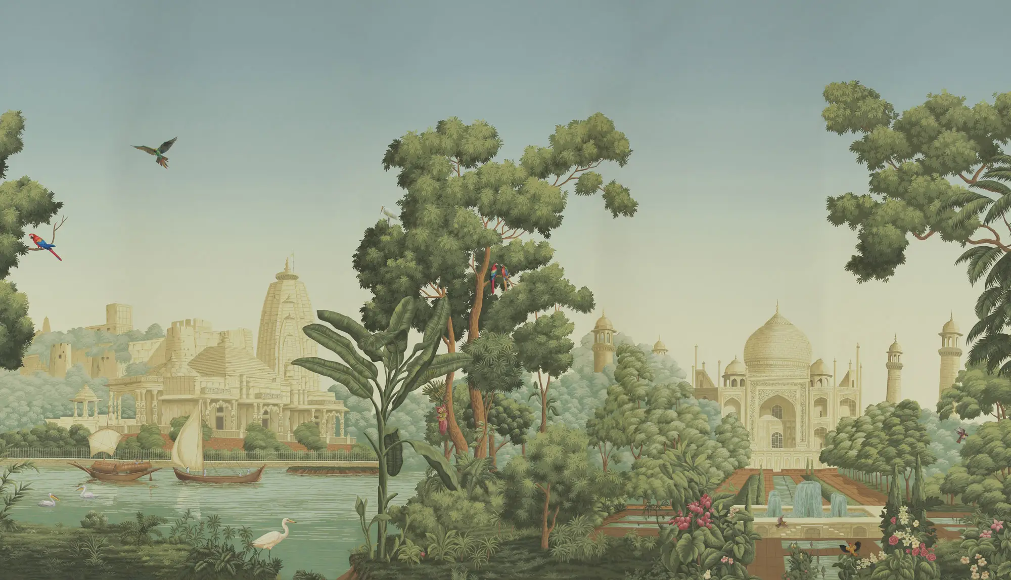 Обои ручная роспись River Scenes of Bengal Verdoyant Обои ручная роспись River Scenes of Bengal Verdoyant - постер Loft-Concept в Саратове