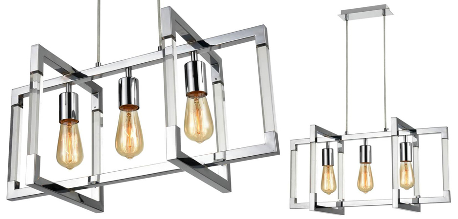 Подвесной светильник Transparent Strips Chromium 3 Подвесной светильник Transparent Strips Chromium 3 - Loft-Concept в Саратове