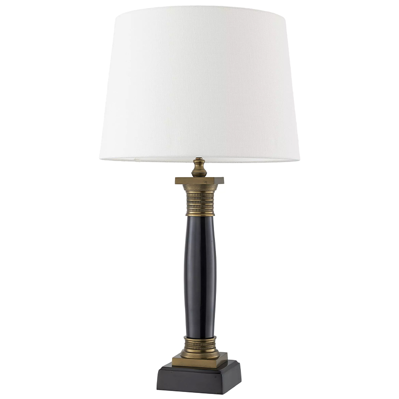 Настольная лампа Eichholtz Table Lamp Napoleon Латунь Черный Белый в Саратове | Loft Concept 