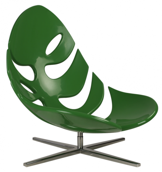 Кресло Monstera lounge chair Черный Зеленый Белый в Саратове | Loft Concept 