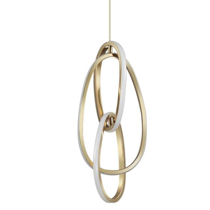 Подвесной светильник 3 Chain Link Gold 42 Глянцевое золото Подвесной светильник 3 Chain Link Gold 42 Глянцевое золото в Саратове | Loft Concept