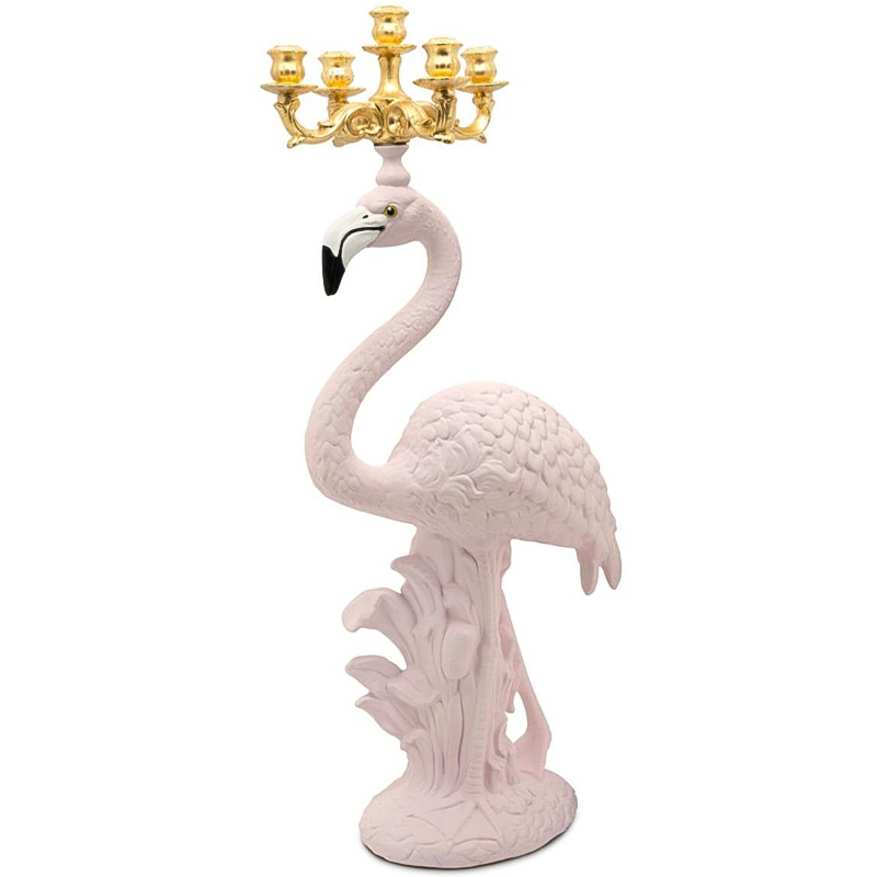 Подсвечник Candleholder Flamingo Bisc. Pink Gold Розовый Золотой в Саратове | Loft Concept 