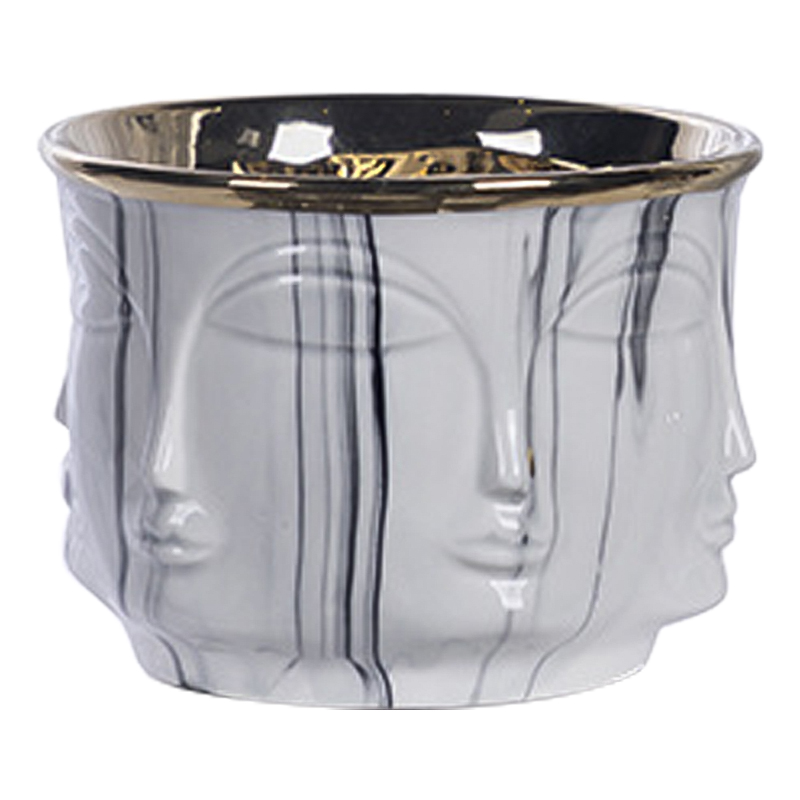 Ваза DORA MAAR URN Grey Marble Bowl Vase Белый Мрамор Bianco Глянцевое золото Ваза DORA MAAR URN Grey Marble Bowl Vase Белый Мрамор Bianco Глянцевое золото в Саратове | Loft Concept