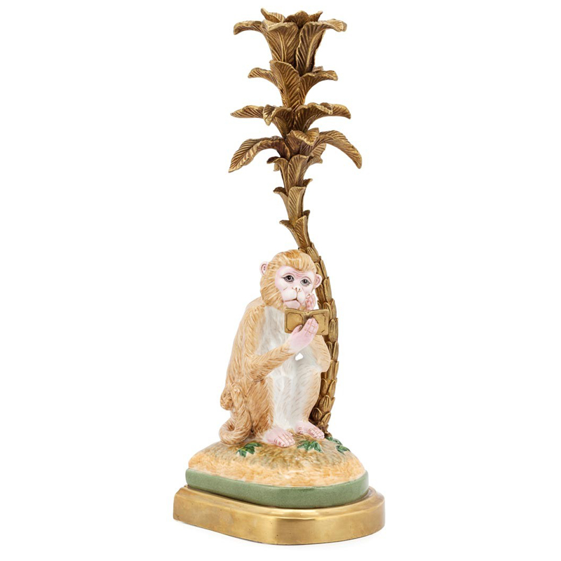 Подсвечник CANDLEHOLDER MONKEY ATLANTIDE L Бежевый Бронза в Саратове | Loft Concept 